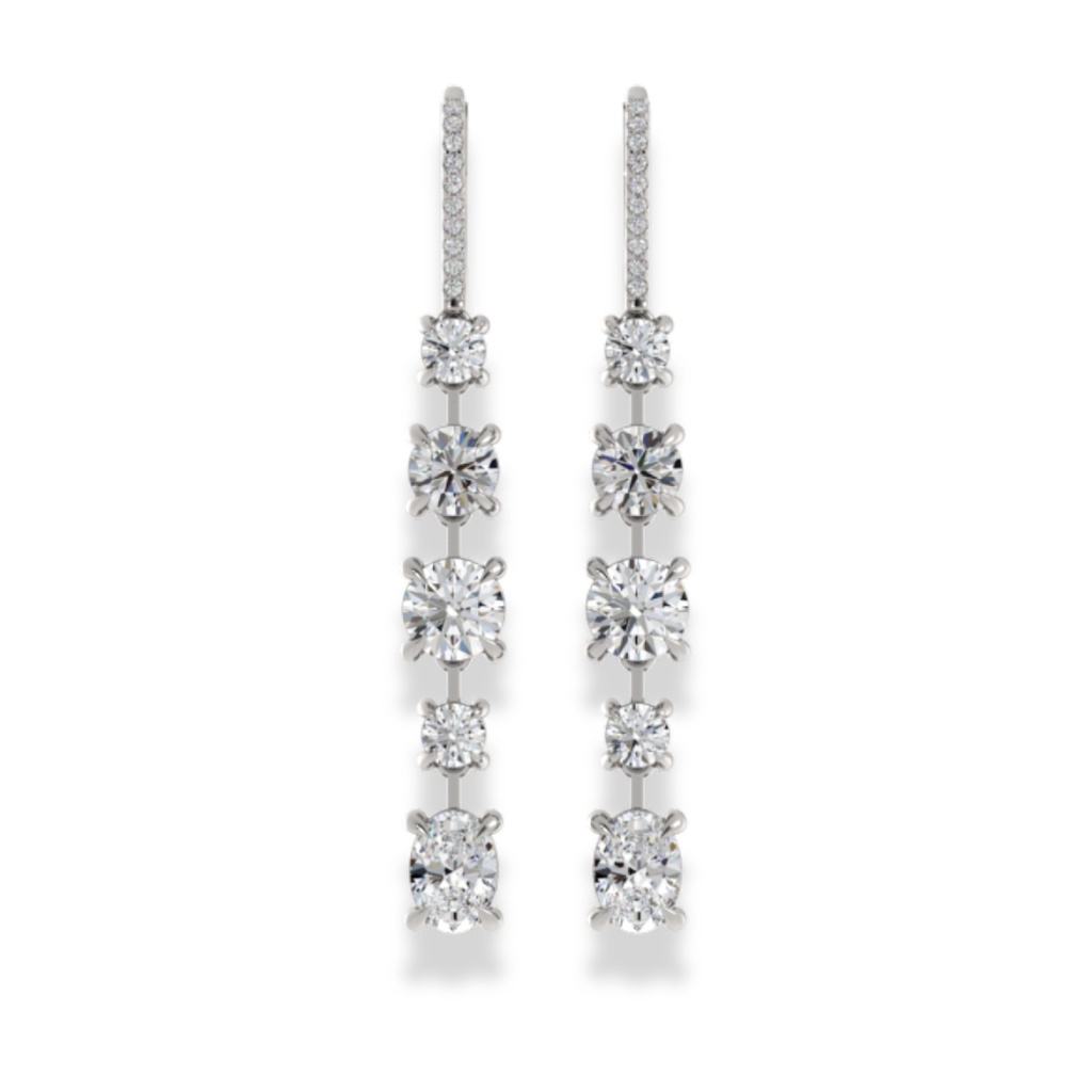 Drop Diamond Earrings