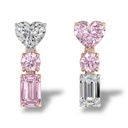 Pink & White Diamond Earrings 
