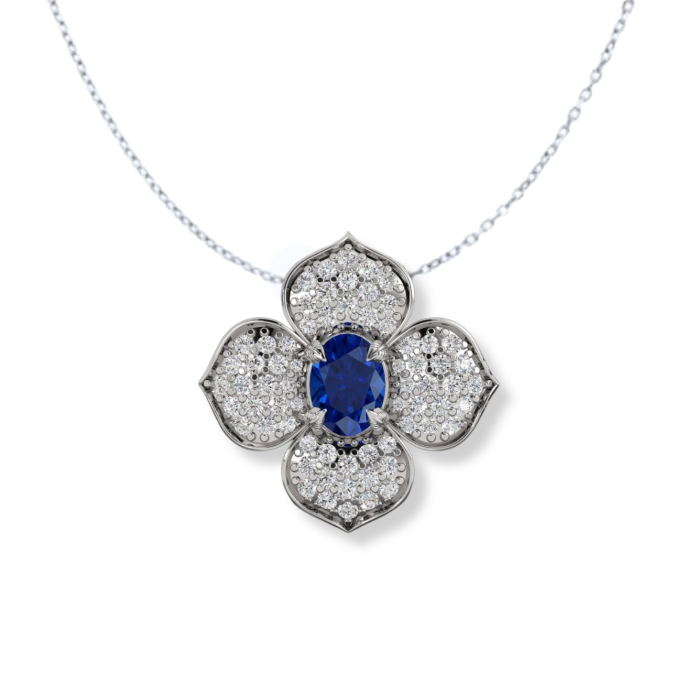 Diamond & Sapphire Pendant 