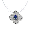 Diamond & Sapphire Pendant 