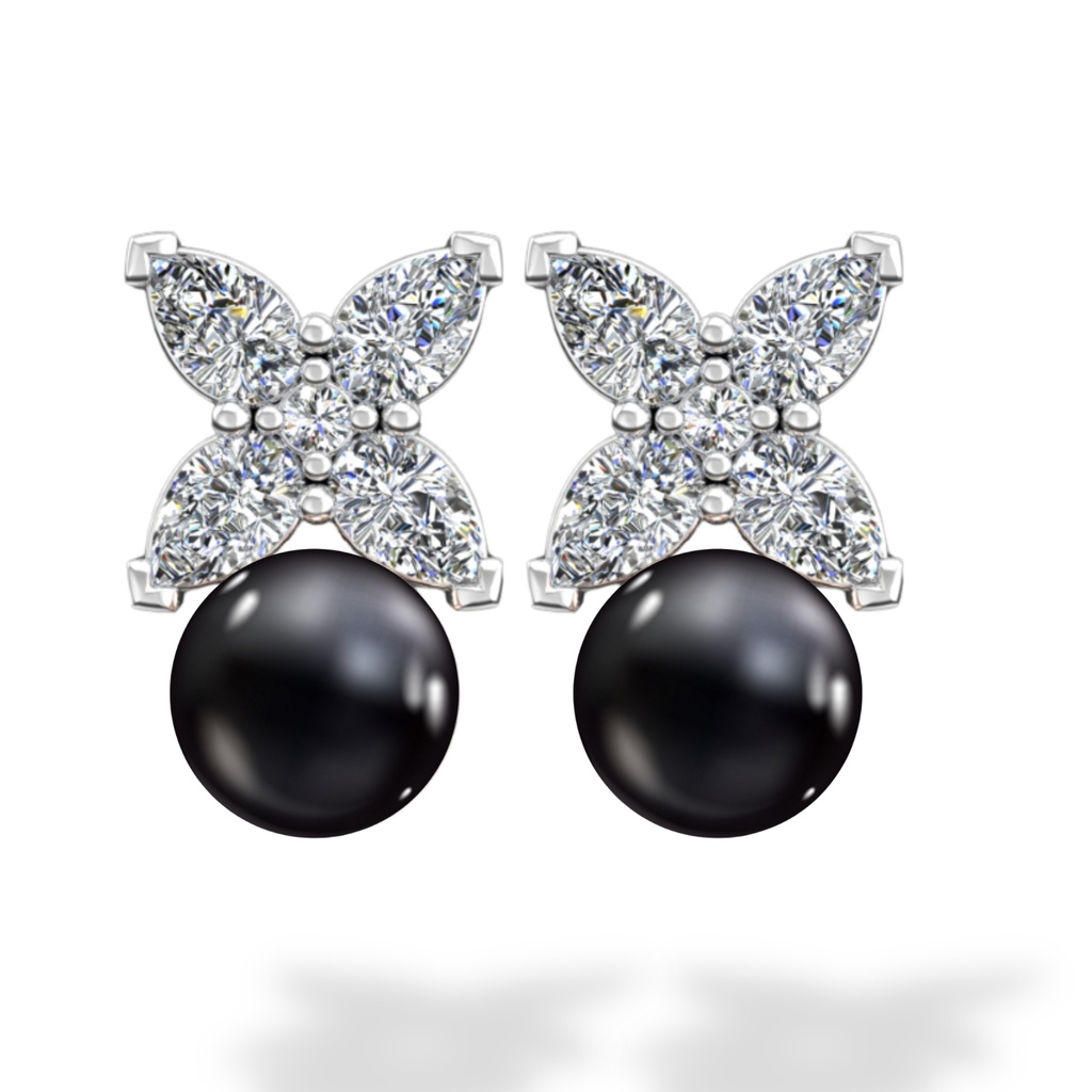Diamond & Pearl Earrings