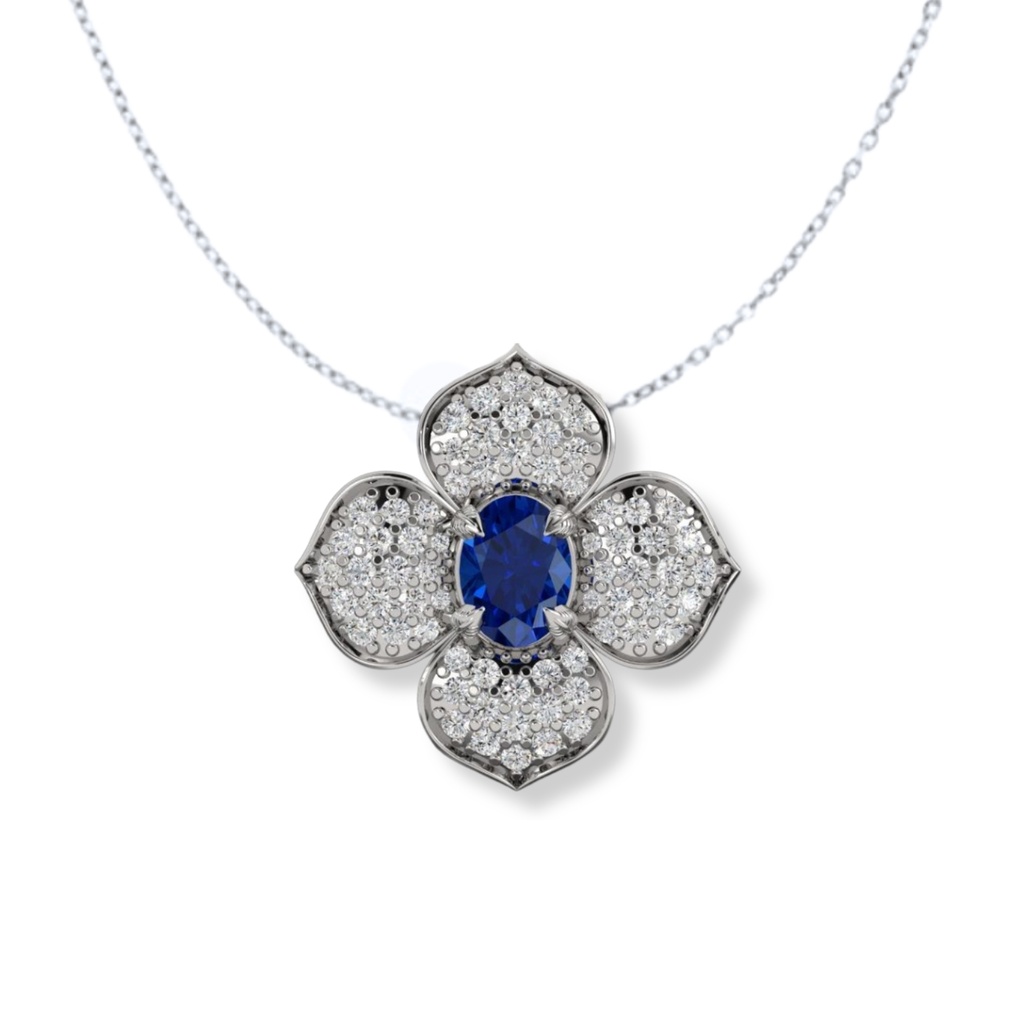 Diamond & Sapphire Pendant