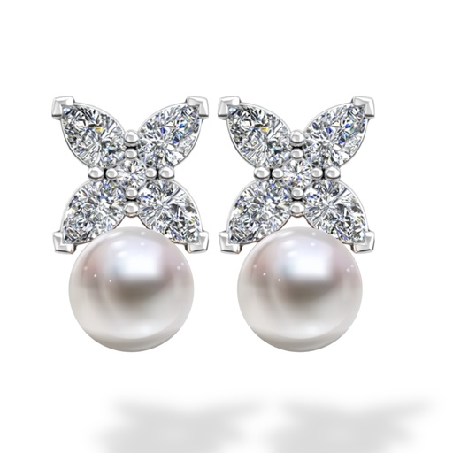 Diamond & Pearl Earrings